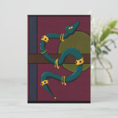 Sticker Quadrat Snake Einladung (Stehend Vorderseite)