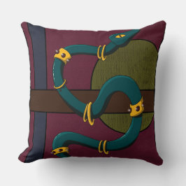 Sticker Quadrat Snake Kissen
