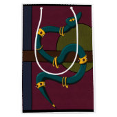 Sticker Quadrat Snake Mittlere Geschenktüte (Vorderseite)