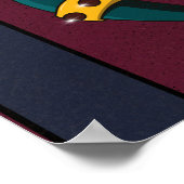 Sticker Quadrat Snake Poster (Ecke)