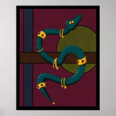 Sticker Quadrat Snake Poster (Vorne)
