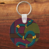 Sticker Quadrat Snake Schlüsselanhänger (Vorderseite)