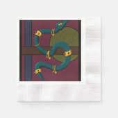 Sticker Quadrat Snake Serviette (Vorderseite)