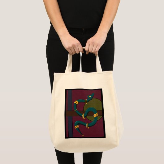 Sticker Quadrat Snake Tragetasche (Vorderseite (Produkt))