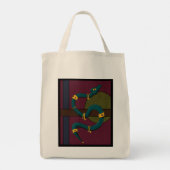 Sticker Quadrat Snake Tragetasche (Rückseite)