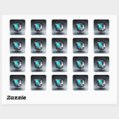Sticker Quadrat Walkermoji Vintage (Blatt)