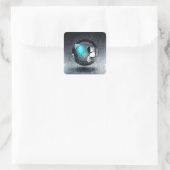 Sticker Quadrat Walkermoji Vintage (Tasche)