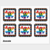 STICKER RAINBOW SKULL. (Blatt)