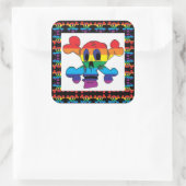STICKER RAINBOW SKULL. (Tasche)