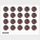Sticker - Red Celestial Moon Design Mystic Lunar  (Blatt)