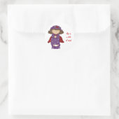 Sticker-Red Hat Ladys Runder Aufkleber (Tasche)