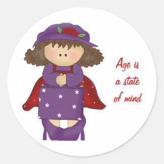 Sticker-Red Hat Ladys Runder Aufkleber