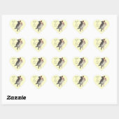 Sticker Retro Eheschließung Hochzeitsdatum (Blatt)