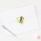 Sticker Retro Eheschließung Hochzeitsdatum (Umschlag)
