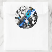 Sticker Retro Rock 'N' Roll Music Rocks Me (Tasche)