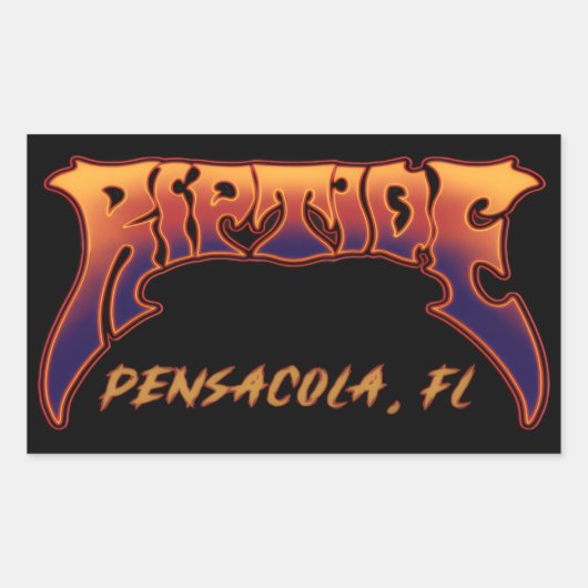 Sticker RIPTIDE Pensacola, FL Logo (Vorderseite)