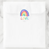 Sticker rond LOVE RAINBOW (Tasche)