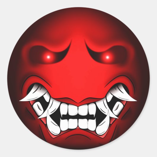 Sticker Rond Samuraimoji (Vorderseite)