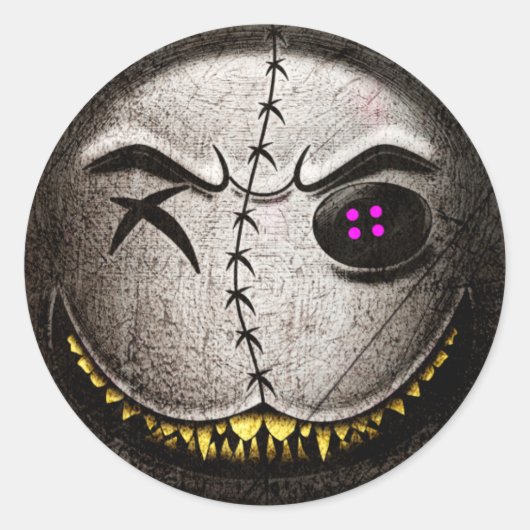 Sticker Rond Scarmoji Vintage (Vorderseite)