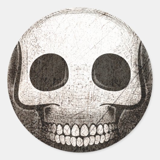 Sticker Rond Skullmoji Vintage (Vorderseite)