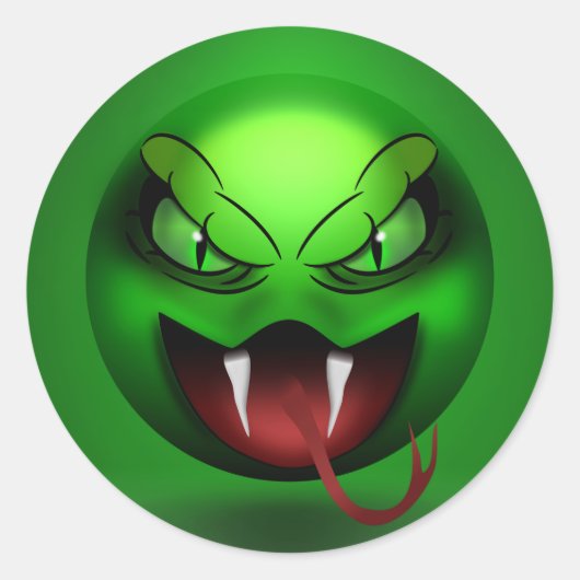 Sticker Rond Snakemoji (Vorderseite)
