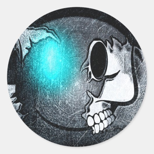 Sticker Rond Walkermoji Vintage (Vorderseite)