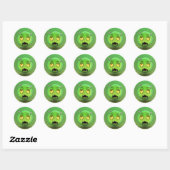 Sticker Rond Zombiemoji (Blatt)