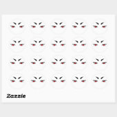 Sticker rote scharfe Augen (Blatt)