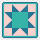 Sticker - Sägezahnstern (aquamarin) (Vorderseite)