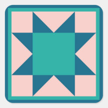 Sticker - Sägezahnstern (aquamarin)