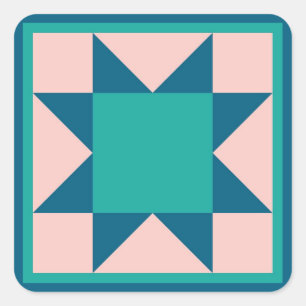 Sticker - Sägezahnstern (aquamarin)