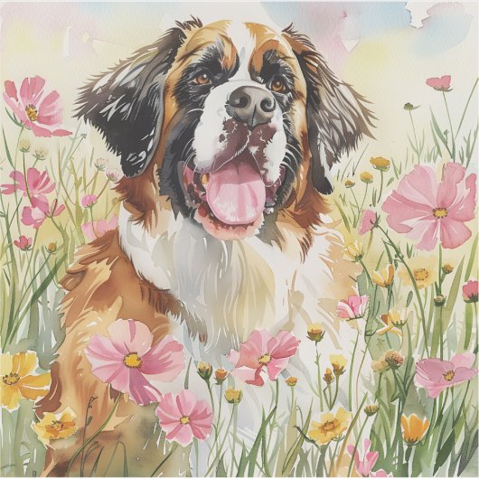 Sticker – Saint Bernard Die-Cut Sticker (Vorderseite)