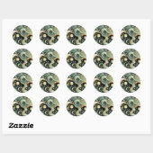 Sticker - Salbeigrüner Mond im Weltraum (Blatt)