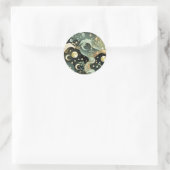 Sticker - Salbeigrüner Mond im Weltraum (Tasche)