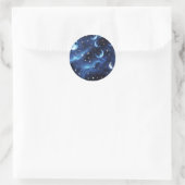Sticker - Saphirblaues Mond-Design (Tasche)