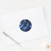 Sticker - Saphirblaues Mond-Design (Umschlag)