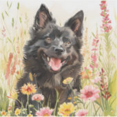 Sticker – Schipperke Die-Cut Wasserfarbe-Aufkleber (Vorderseite)