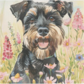 Sticker – Schnauzer Die-Cut Watercolor Sticker (Vorderseite)
