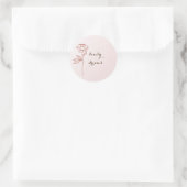 Sticker schöne Träume Rosa einfache Rose (Tasche)