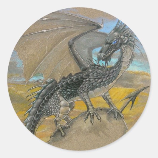 Sticker - Schwarzer Drache (Vorderseite)