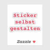 Sticker selbst gestalten (Blatt)