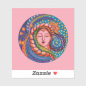 Sticker - Serene Goddess Mandala Art (Blatt)