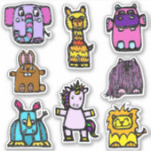 Sticker Sheet 6x6 "the alphabet book" (Matte) (Vorderseite)