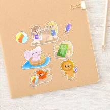 Sticker Sheet - Summer Time Toys