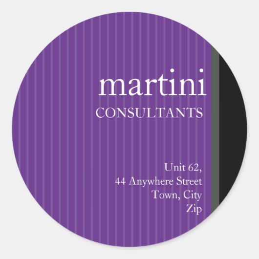 STICKER-SIEGEL: einfach 1 Runder Aufkleber (Vorderseite)