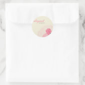 STICKER-SIEGEL: elegante Rose 1 Runder Aufkleber (Tasche)