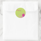 STICKER-SIEGEL: elegante Rose 6 Runder Aufkleber (Tasche)