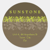 STICKER SIEGEL: gemusterter Sonnenstein 1 (Vorderseite)