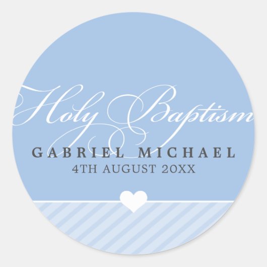 STICKER-SIEGEL - heilige Taufe: wunderschöner Typ Runder Aufkleber (Vorderseite)