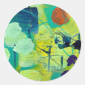 Sticker/Siegel im Open Meadow/Fenceposts-Design Runder Aufkleber (Vorderseite)